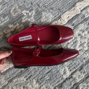 Steve Madden Burgundy Mary Jane Flats